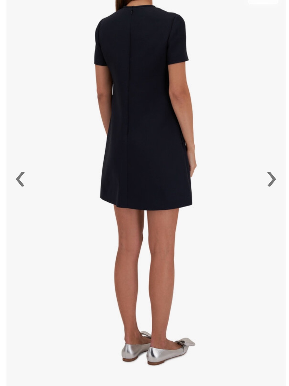 Valentino Garavani Navy Mini Shift Dress with Neck Tie - Picture 3 of 12